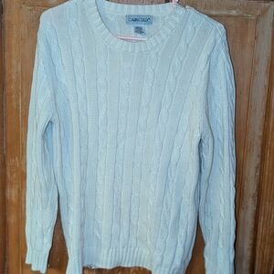 Cabin Creek Cotton Knit Sweater in Cream